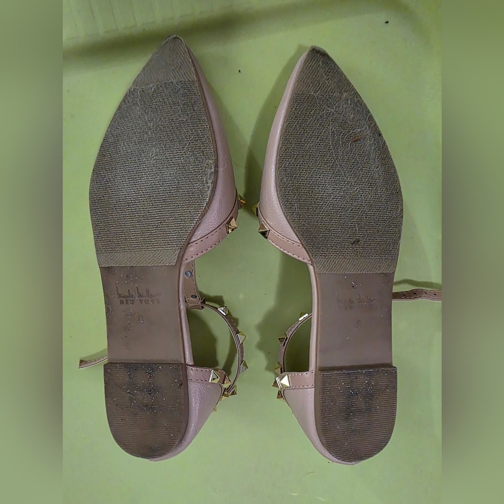 Nicole Miller Women's Pink Studded Flats - Picture 9 of 9